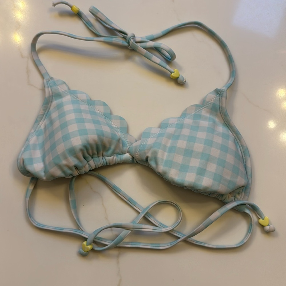 Stoney Clover For Target Blue Gingham Bikini top size xs